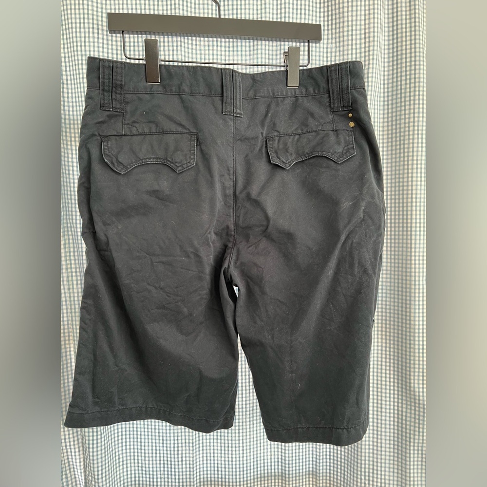 Men's Black Flat Front Shorts - Classic Everyday Style - Picture 2 of 7